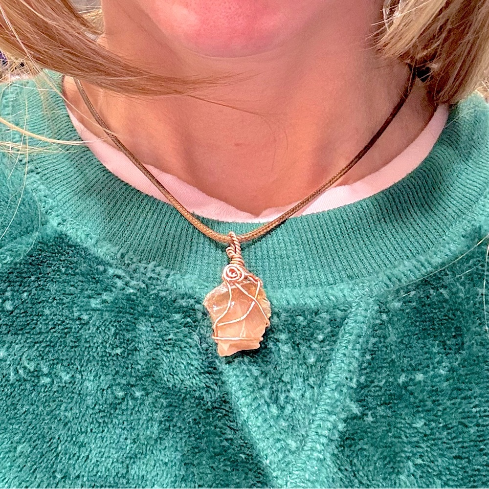 Intriguing Opal Slice Necklace